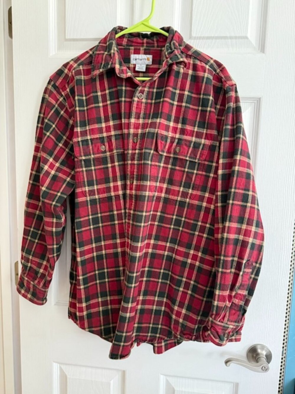 Mens Carthartt Flannel Shirt sz Large